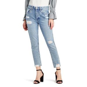 SAM EDELMAN The Stiletto Straight High Rise Straight‎ Crop Jeans